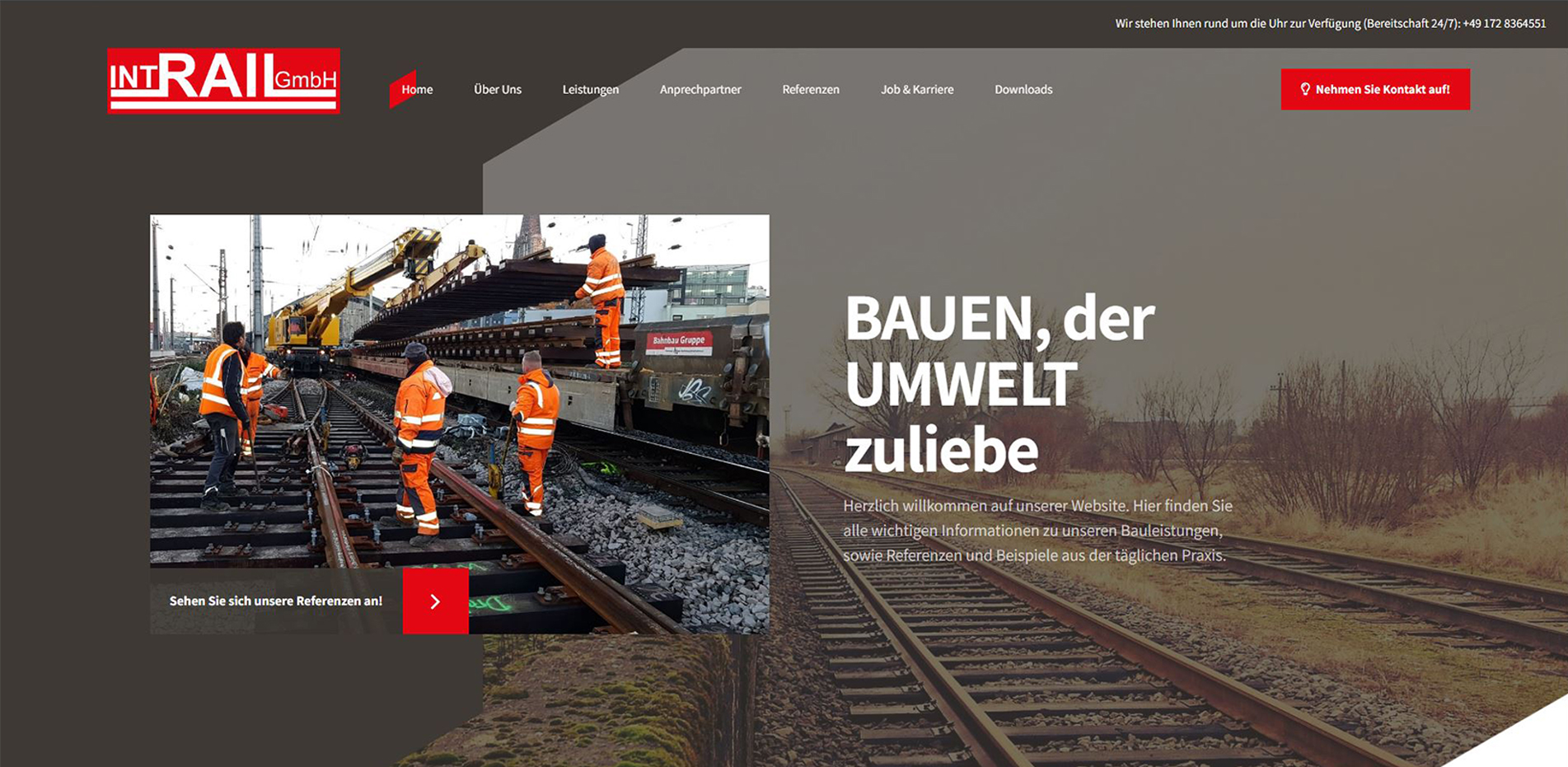 INT Rail Website - Gerlach Webdesign